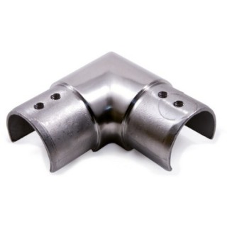 14631304212 Flush elbow 90°, horizontal, 42,4mm, stainless steel AISI 316 satined, for cap rail system