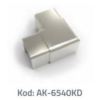 AK6540KD Hörn beslag profilsystem för PR 6540 i Aluminium natur anodiserad / rostfritt stål effekt