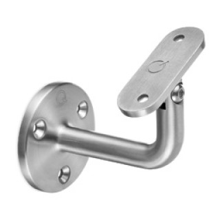 13010200012 Handrail bracket adjustable for flat connection, stainless steel