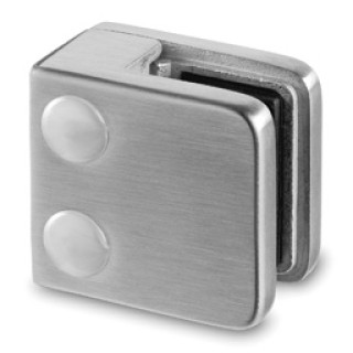 14210000012 Glass clamp mod. 21, stainless steel 316 satined, for square tube