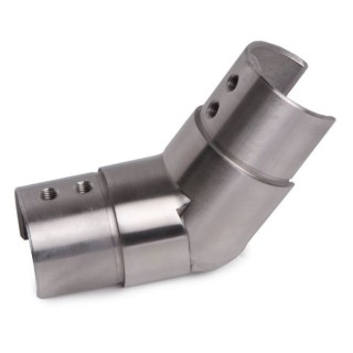 14631204212 Flush elbow Ø42,4x1,5, stainless steel AISI 316 satined, for cap rail system