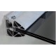 E81718 Entré/skärmtak skena 2 m Design linear system / Skärmtak beslag utan glas rektangulär profil 