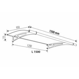 LL-170560 Canopy Lightline 1500x950mm 