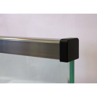 PR-6540/R Handledare för glas 27,7 x 25,1  L6m Aluminium eloxerad rostfritt stål effekt