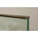 PR-6728/R17  Glaskantskydd list glas 16-17,52 profil  21,6 x 8,5  L6m eloxerad aluminium rostfritt stål effekt