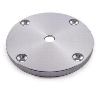 E016 Mounting plate Ø75 t8mm Hole 11mm Aluminium - Screw holes 4st Ø6mm