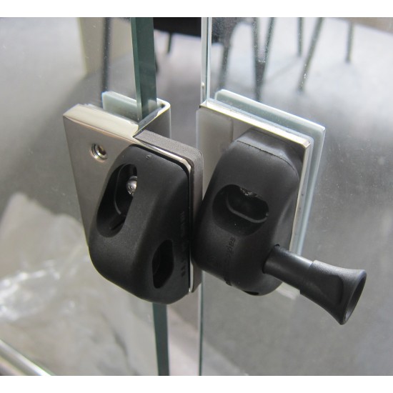 14028250010 Magnetisk Självlåsande lås, glas - glas glastjocklek 6-12,76 mm rostfr. st. 316 slipad eller polerad