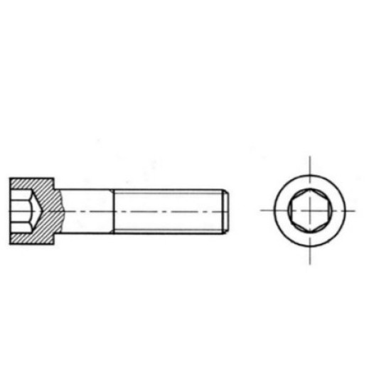 E0324316 Sexkanthål skruv M8x16mm A4 AISI316 - DIN 912