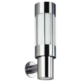 690243 Lamps - stainless steel  Wall lamp with downlight