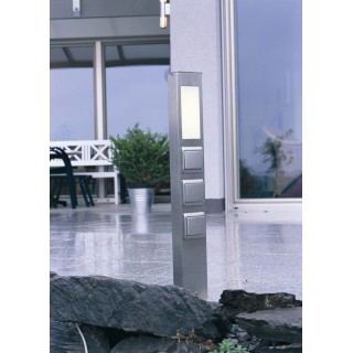 692108 Bollard with Electrical outlet in stainless steel with lighting