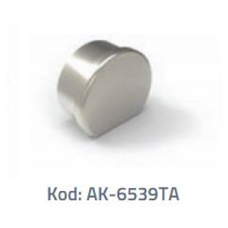 AK-6539TA Ändavslut  profilsystem för PR 6539 i Aluminium natur anodiserad / rostfritt stål effekt