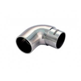 E45020 Rörböj 90°  hona/hane mjuk Ø42,4x2 B65mm  AISI316 - Slipad