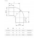 E45020 Rörböj 90° hona/hane mjuk Ø42,4x2 B65mm AISI316 - Slipad E45020 Rörböj 90° hona/hane mjuk Ø42,4x2 B65mm AISI316 - Slipad