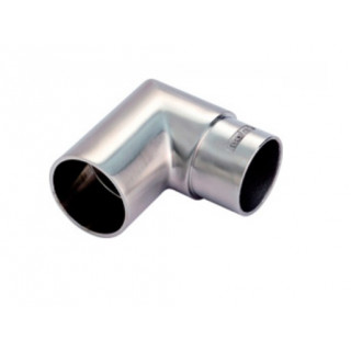 E45070 Rör böj 90° skarp hona / hane för Ø42,4x2  AISI316 - Slipad