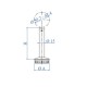 E038500 Ledstångshållare Ø42,4x2 H90mm AISI303 - Slipad Ø33,7-42,4mm