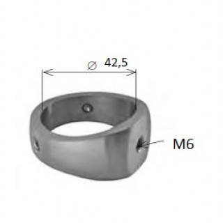 E0801042 Rörhållare ring  Ø42,4mm AISI304 - Slipad