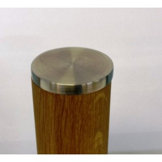ES0145 Ändavslut  Ø45 mm för trähandledare AISI304 - Slipad