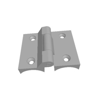 167370042 Hinge for gates 70 x6mm D42, AISI316