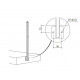 L1186 Galvaniserad räckes stolpe, sida, 40 x 40 x 3 mm