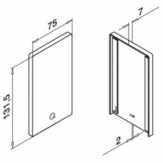 168412-00-18 Aluminium End Plate for Base - Frameless Prime Glass Balustrade