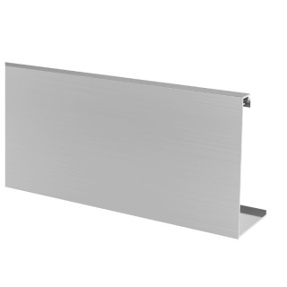 168234-050-18  Täckskena i aluminium, L 5m för sidomontage Easy Glass Smart , borstad aluminium, anodiserad